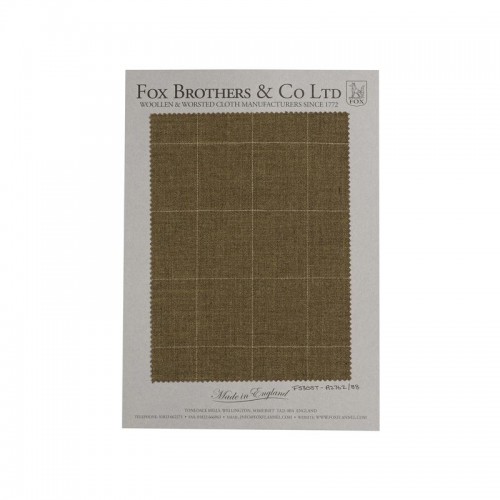OLIVE PLAIN WEAVE SUBTLE WINDOWPANE